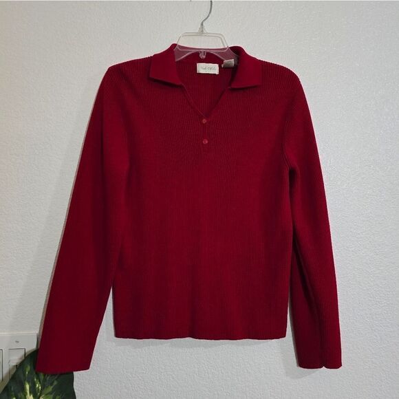 🌿"Studio Works" sweater/long sleeve top,ribbed. size M/L. - Picture 2 of 13